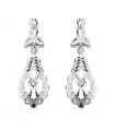 Pendientes Flor de Granada Oro blanco 18k Lapidados
