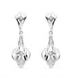 Boucles d'oreilles Azahar Or blanc 18k Diamantées