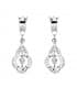 Pendientes largos colgantes Princesa Suleika Oro blanco 18k Lapidados