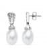 Boucles d'oreilles Madame Margot Or Blanc 18K Perle