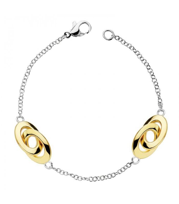 Pulsera de mujer oro bicolor 18k Alianzas ideal para el día a día