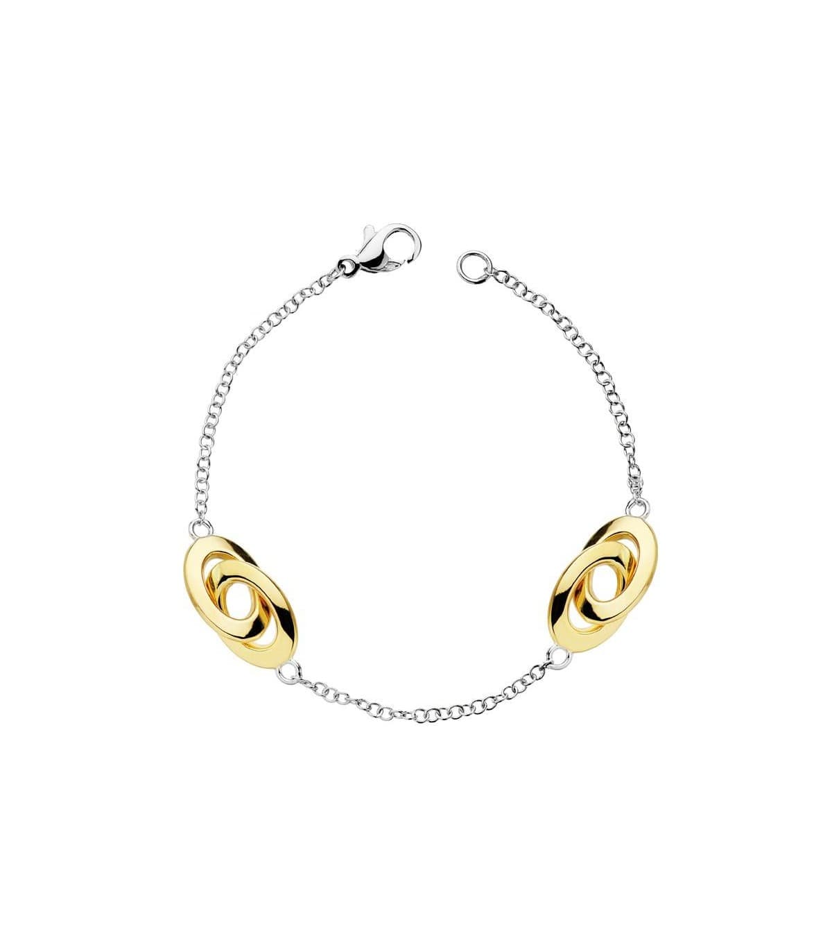 Pulsera de mujer oro bicolor 18k Alianzas ideal para el día a día