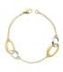 Pulsera de mujer oro bicolor 18 kts Alianzas Ovaladas - Joyería Online