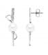 Boucles d'oreilles mariée Anne Boleyn Or Blanc 18K Perle