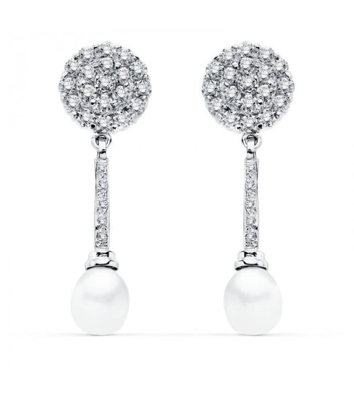 Pendientes de novia Mary Tudor Oro Blanco 18K Perla