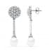 Boucles d'oreilles mariée Mary Tudor Or Blanc 18K Perle