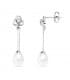 Boucles d'oreilles mariée Marquise de Pembroke Or Blanc 18K Perle