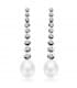 Boucles d'oreilles mariée Catherine Howard Or Blanc 18K Perle