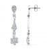 Pendientes de novia Condesa de Mansfield Oro Blanco 18 Kilates Circonitas