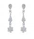 Pendientes de novia Oro estilo vintage chic boho art deco. Pendientes mujer nupcial lapidados cubanas