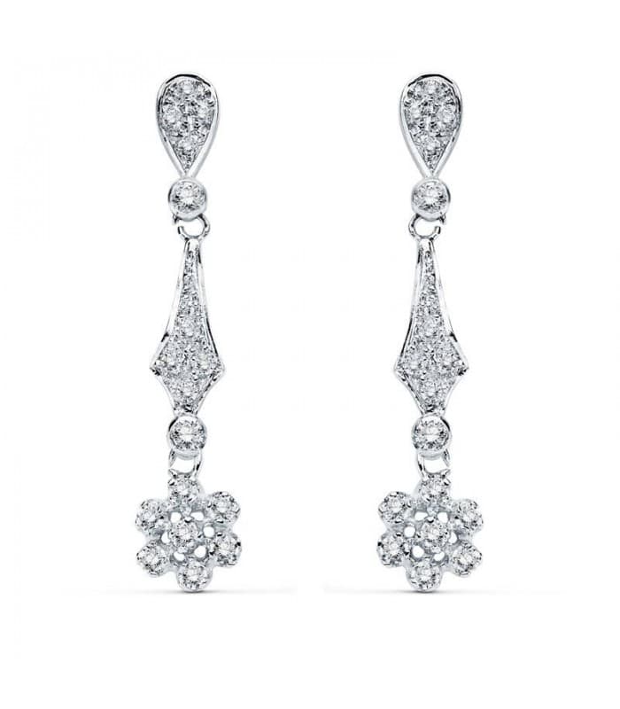 Boucles d'oreilles mariage Comtesse de Mansfield Or Blanc 18K