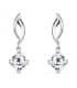 Pendientes de novia Lady Joan Benfort Oro Blanco 18 Kilates Punto de luz