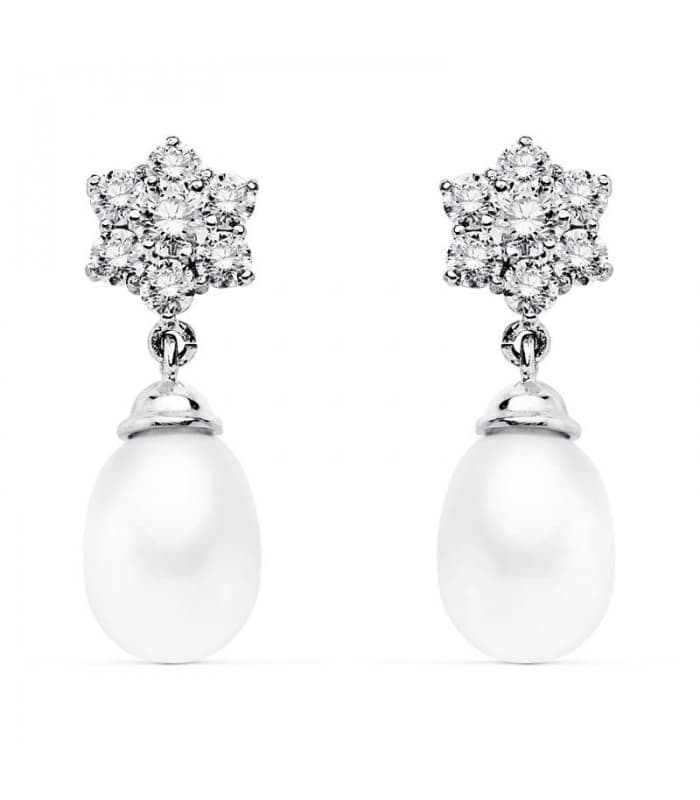 Boucles d'oreilles mariée Anne Stuart Or Blanc 18K Perle