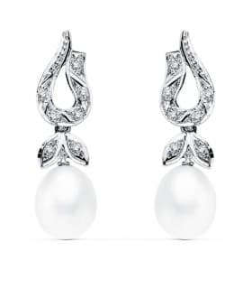 Pendientes de novia Archiduquesa de Austria Oro Blanco 18 Kilates