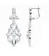 Boucles d'oreilles pour mariée Jazmine Or Blanc 18k Diamantées