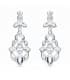 Boucles d'oreilles pour mariée Jazmine Or Blanc 18k Diamantées