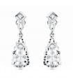Boucles d'oreilles pour mariée Or blanc 18k Diamantées