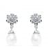 Boucles d'oreilles mariée Lady Lizbeth Or Blanc 18K Perle de culture