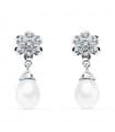 Pendientes de novia Lady Lizbeth Oro Blanco 18K Perla cultivada