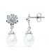 Boucles d'oreilles mariée Lady Lizbeth Or Blanc 18K Perle de culture