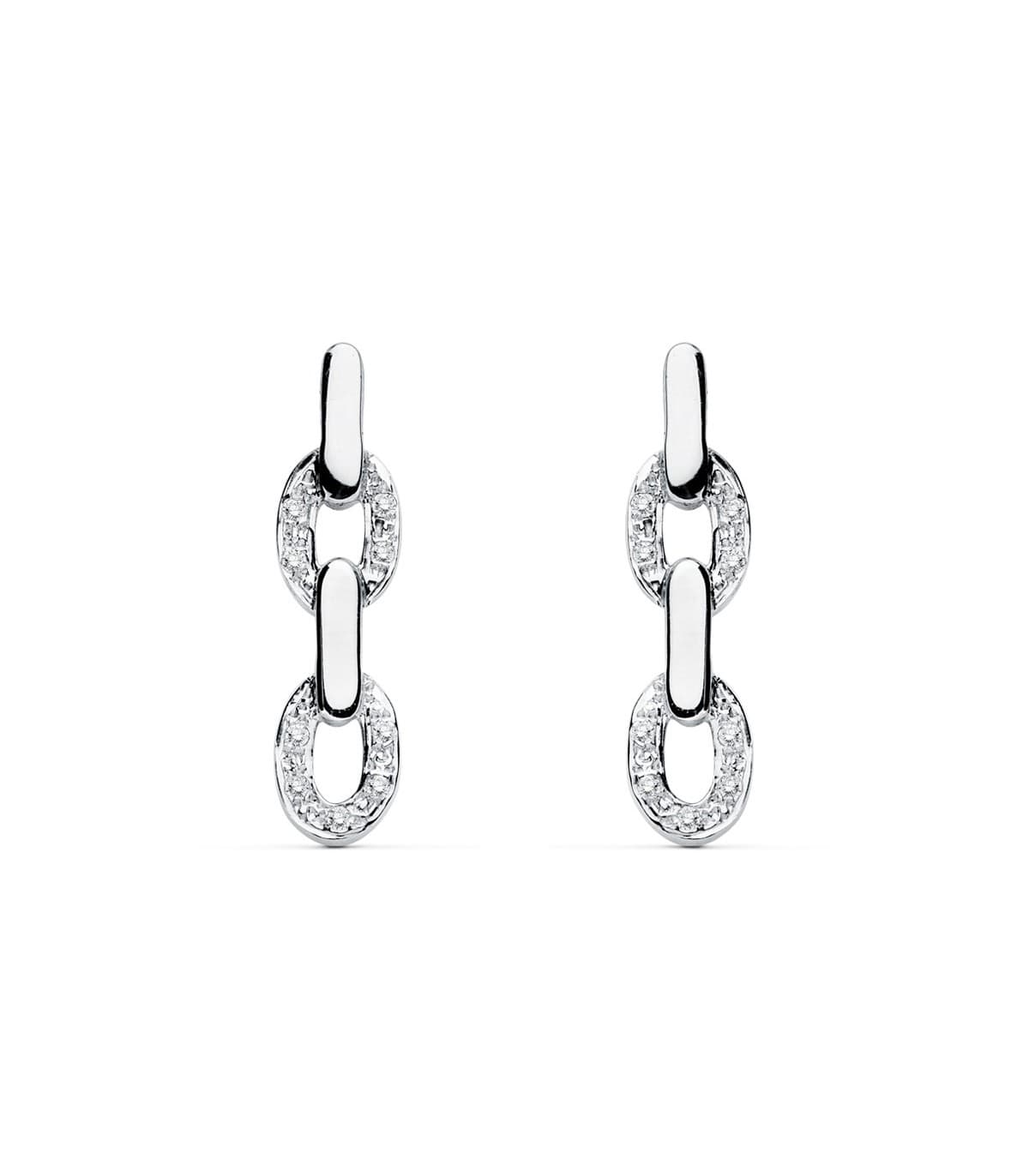 Boucles d'oreilles mariage Lady Tara Or blanc 18k
