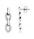 Pendientes de boda en oro blanco de 18 kilates circonitas chatón. Joyería online. Punto de luz