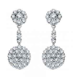 Pendientes de novia Lady Wendy Oro blanco 18k