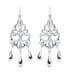 Boucles d'oreilles pour mariée Zulema Or Blanc 18k Diamantées
