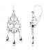 Boucles d'oreilles pour mariée Zulema Or Blanc 18k Diamantées