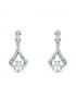 Boucles d'oreilles mariée Dame Cassandra Or Blanc 18K