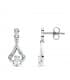 Boucles d'oreilles mariée Dame Cassandra Or Blanc 18K