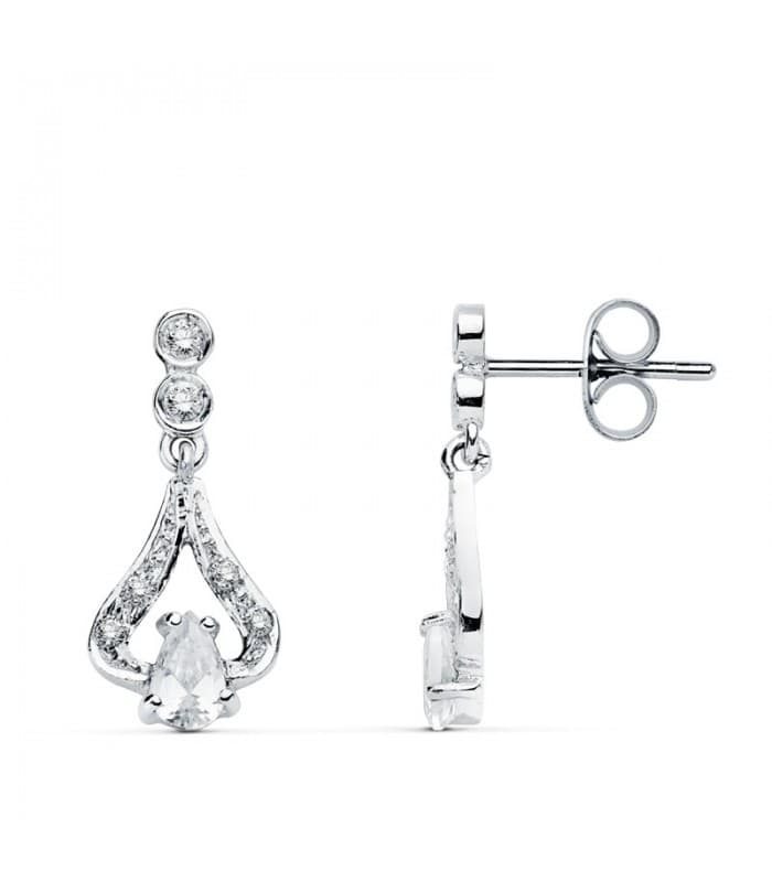 Pendientes de novia Oro estilo vintage chic boho art deco. Pendientes mujer nupcial lapidados cubanas