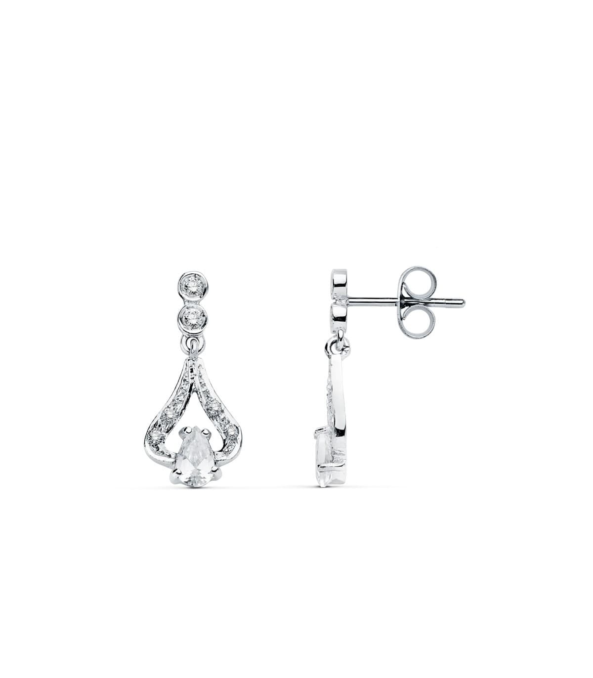 Pendientes de novia Oro estilo vintage chic boho art deco. Pendientes mujer nupcial lapidados cubanas