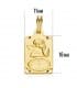Medalla  ángel y reloj rectangular oro 18ktes