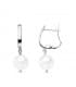 Boucles d'oreilles mariage Dame Corina Or Blanc 18K Perle de Culture