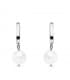 Pendientes de novia diseño minimalista Dame Corina Oro Blanco 18K Perla cultivada