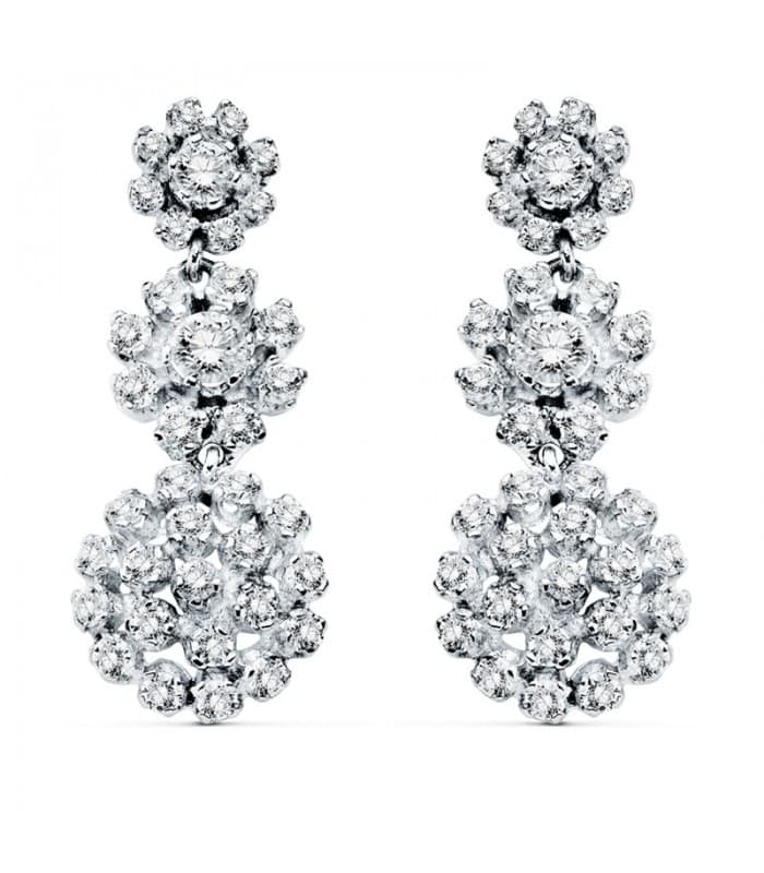 Boucles d'oreilles mariage Dame Katrina Or blanc 18k