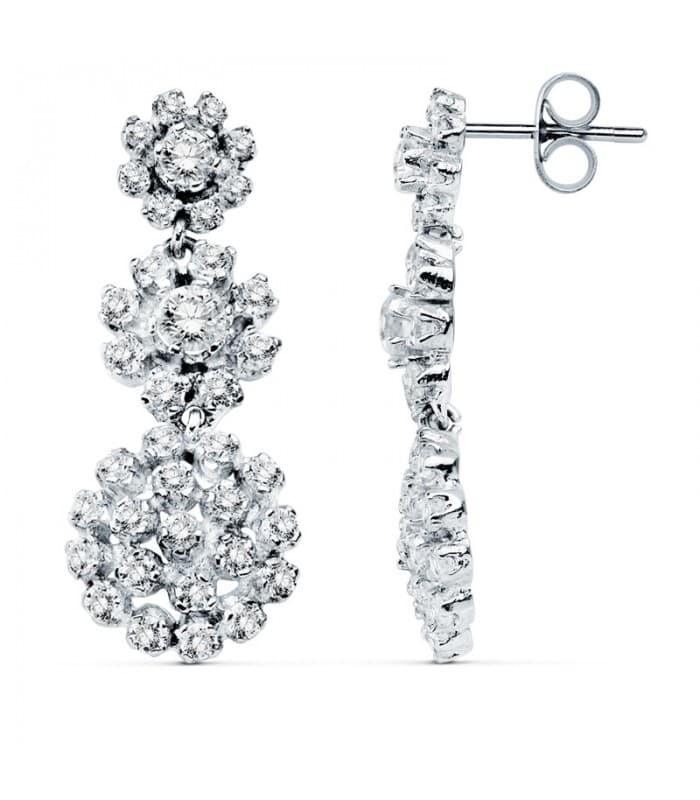 Boucles d'oreilles mariage Dame Katrina Or blanc 18k