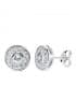 Puces d'oreilles femme grain Or blanc 18k