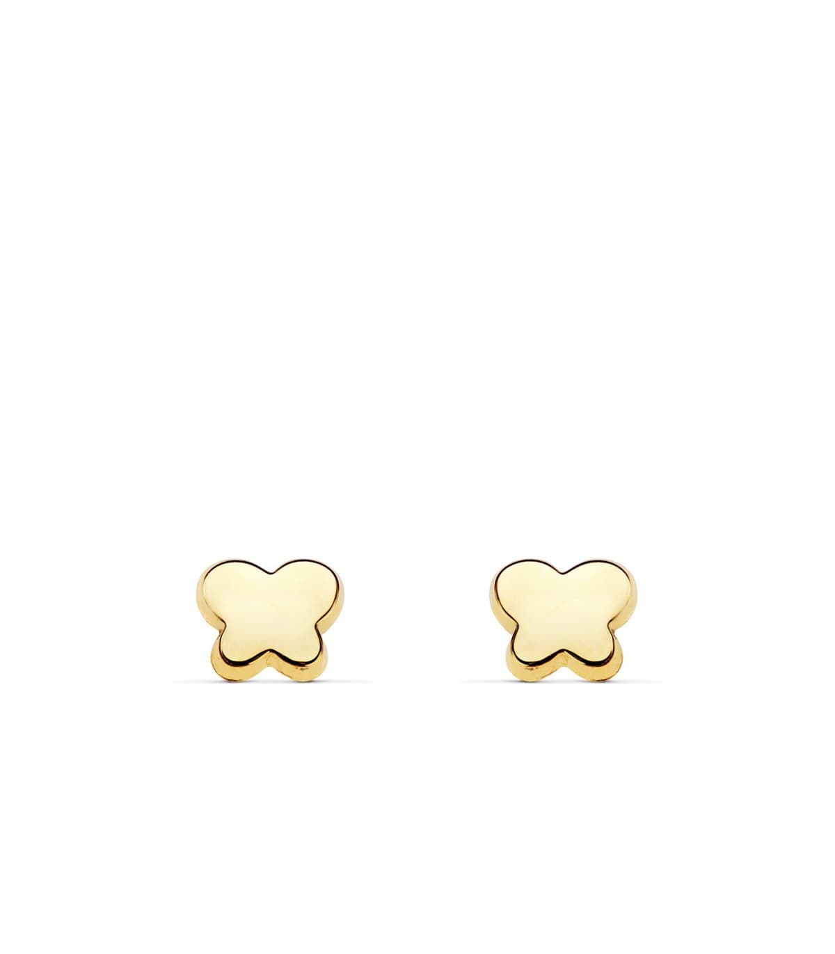 Pendientes bebé mariposas Oro amarillo 18k Lisos