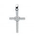 Colgante de mujer oro blanco 18 kilates Cruz Gemas II - Icon charms