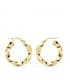 Pendientes aros Twisted oro amarillo 18 kilates 22 mm