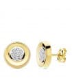 Pendientes mujer oro bicolor 18 kilates Mayte Círculo