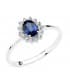 Saphir Ring mit Diamanten Jasmin 750 Weißgold