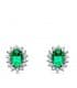 Diamant Ohrstecker Jasmin Smaragd | 750 Weißgold