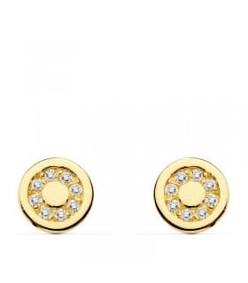 Pendientes de niña oro amarillo 18K Chatón Comunión