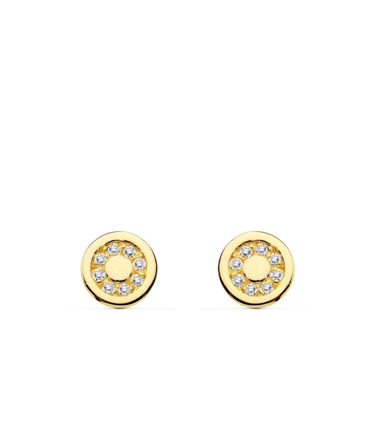 Pendientes de niña oro amarillo 18K Chatón Comunión