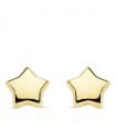 Boucles d'oreilles or jaune 18k Étoiles lisses