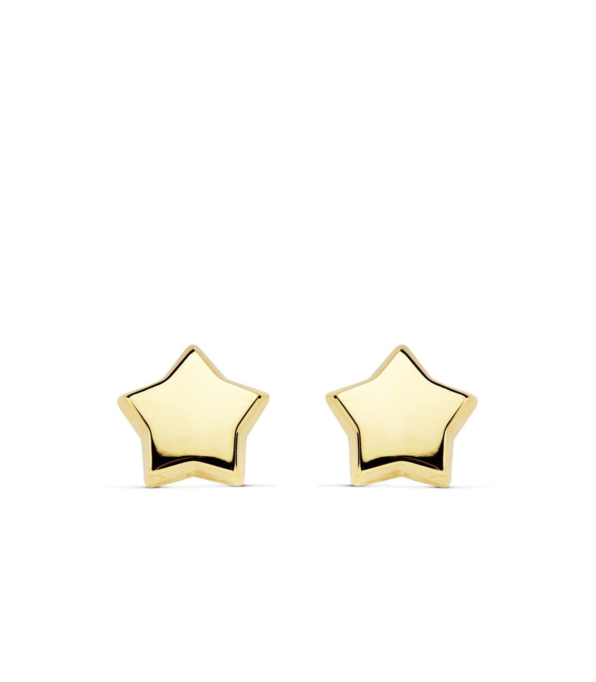 Damenohrstecker mit Sternmotiv und poliert - Ohrringe 18K Gold 18876 Stern