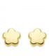 Boucles d'oreilles or jaune 18k Fleurs lises